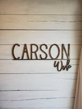 Custom Wood Name Sign