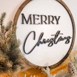 Merry Christmas Wood Door Sign