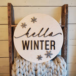 Hello Winter Door Sign