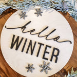 Hello Winter Door Sign