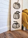 Wood Pumpkin Sign For Fall