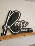 Large Wooden Nursery Name Sign