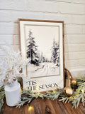 Tis The Season Sign, Christmas Wood Sign, Neutral Christmas Decor, Happy Holidays Sign, Merry Christmas Sign, Framed Wood Sign, Unique Decor