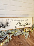 I'm Dreaming Of A White Christmas Sign, Vintage Christmas Decor, Rustic Christmas Sign, Christmas Mantel Decor, Holiday Signs, Framed Sign