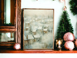 Christmas Canvas Wall Art, Snowy Winter Print, Framed Canvas Print, Christmas Wall Art, Christmas Mantel Decor, Framed Art, Winter Landscape