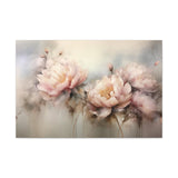 Floral Canvas Wall Art, Floral Wall Art, Peony Print, Vintage Style Painting, Canvas Print, Abstract Painting, Pink Floral Wall Art